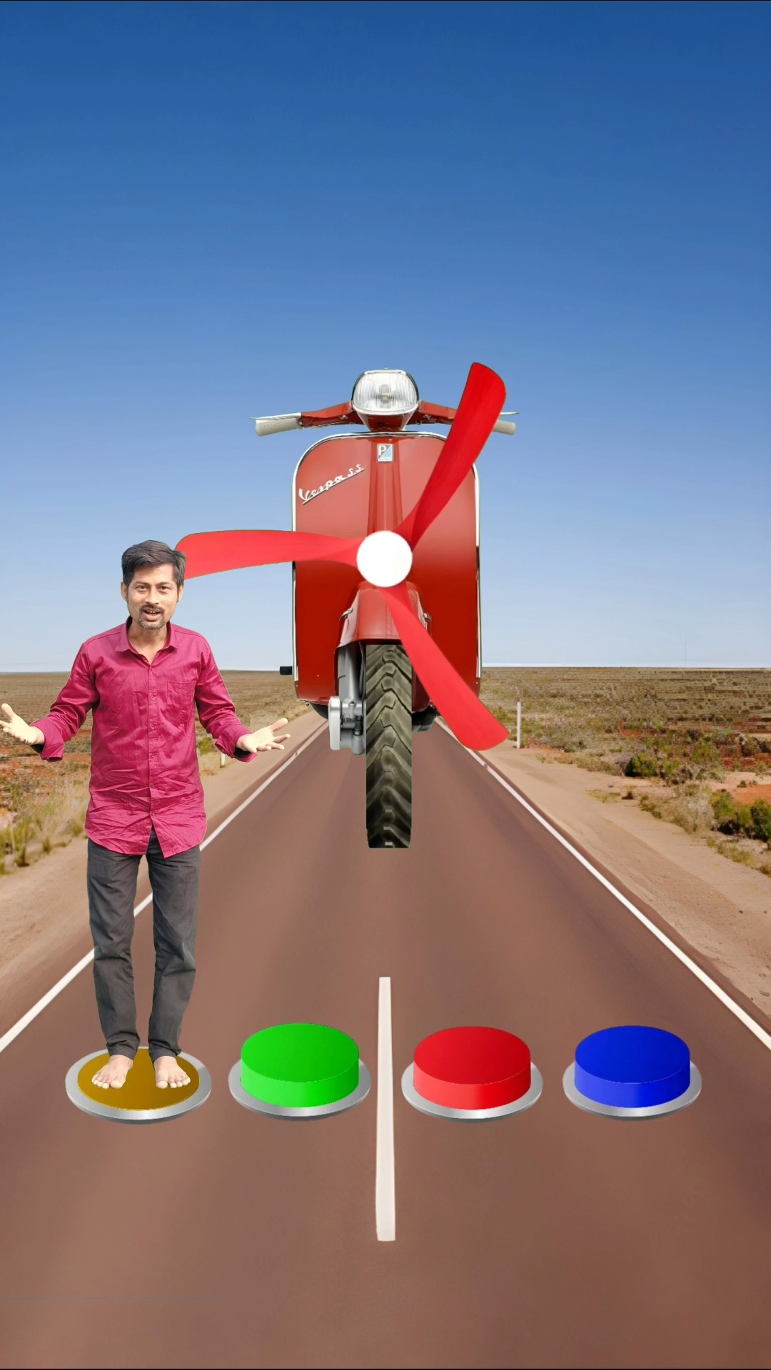 I Jump on button to Scooter, rickshaw, toto, bicycle #shorts